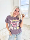 PREORDER You Are Colorful Bows Heathered Grape Tee