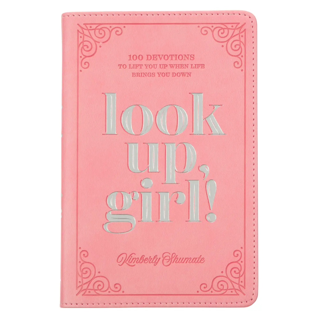 Look Up, Girl! Pink Faux Leather Devotional