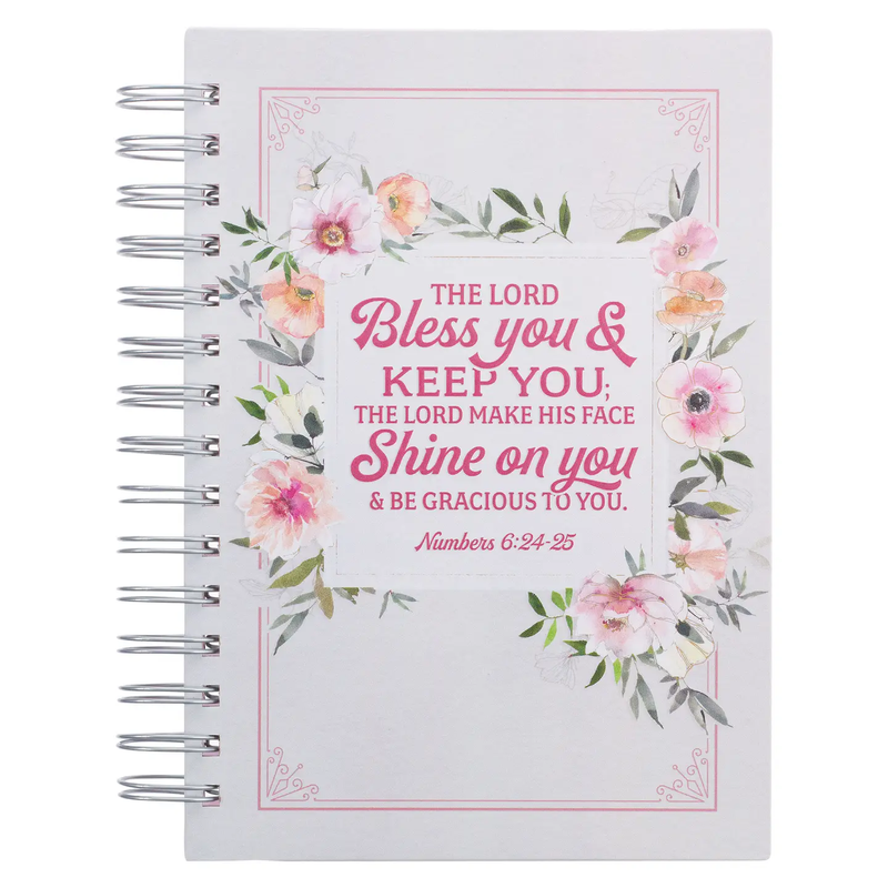 Bless You & Keep You Floral Wirebound Journal - Num 6:24-25
