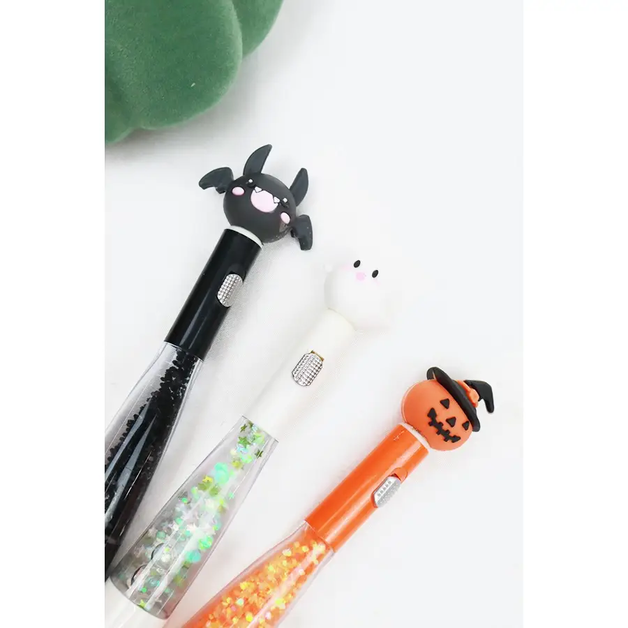 Light Up Glitter Halloween Pen