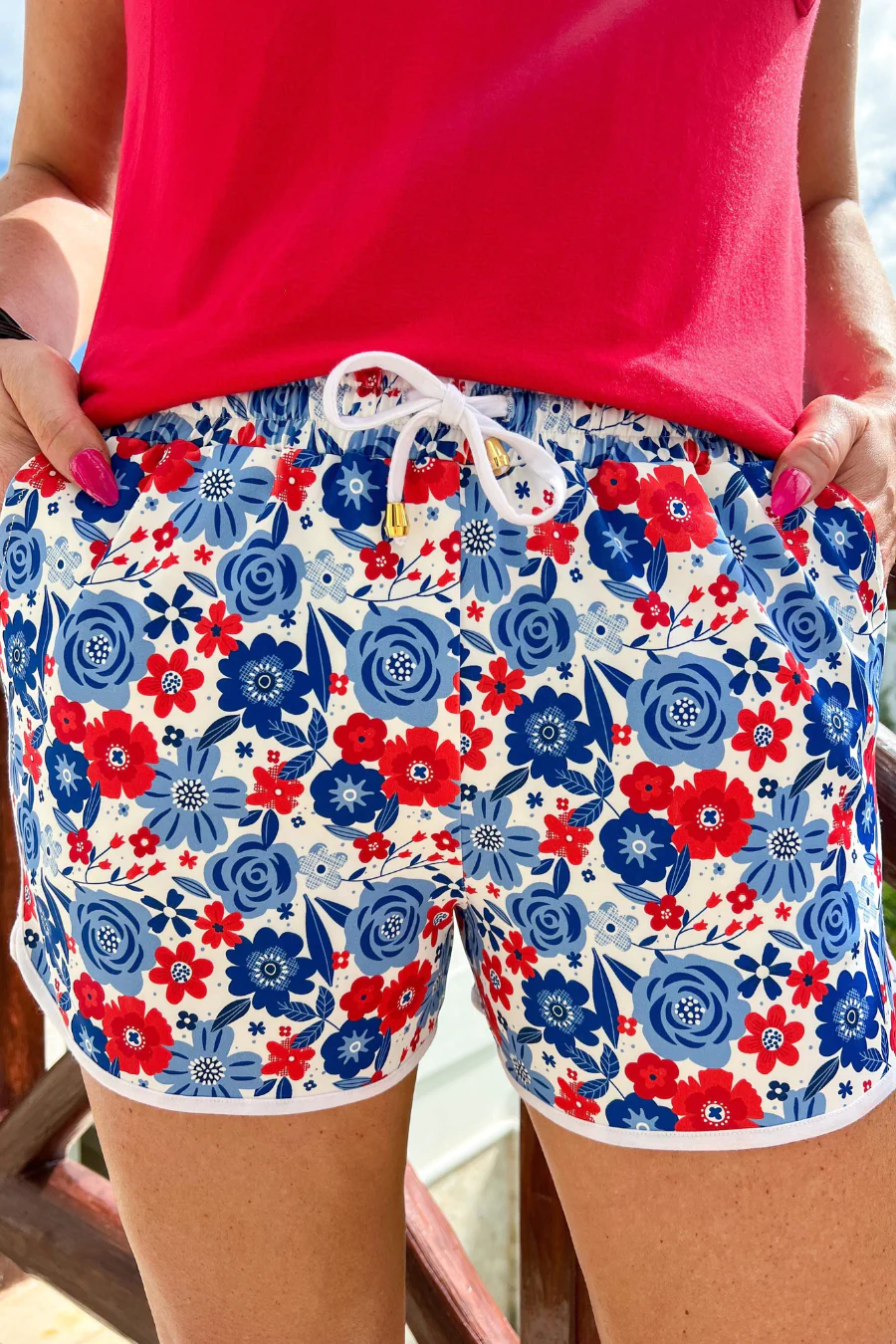 Liberty Floral Drawstring Everyday Shorts