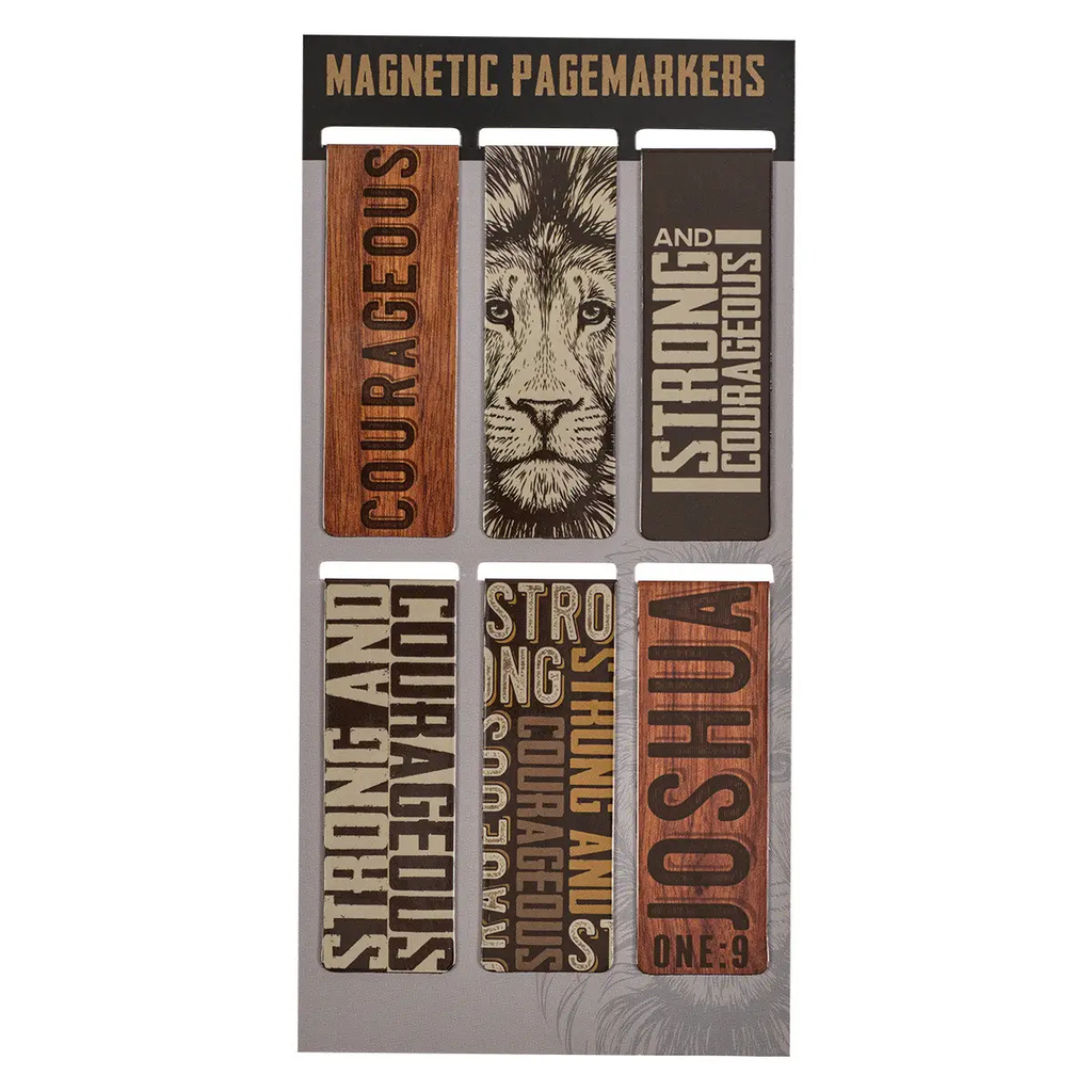 Magnetic Bookmark Set Strong & Courageous