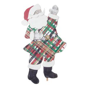 Plaid Santa - Welcome Board Topper