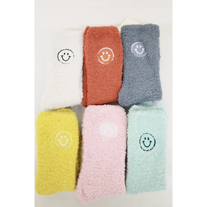 Plush & Cozy Smiley Socks