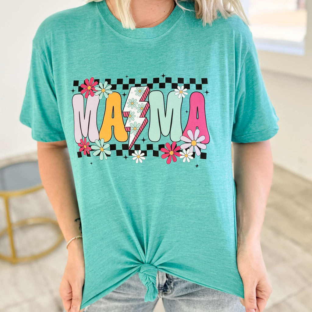 PREORDER Flower Power Checker Mama Tee