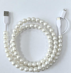 Connected In Style 3 FT Beaded iPhone Charger Cable