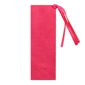 Faith Hot Pink Faux Leather Bookmark