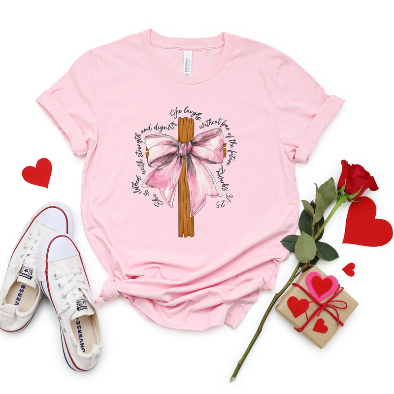 PREORDER Cross with Bow Tee or Sweatshirt