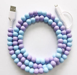 Connected In Style 3 FT Beaded iPhone Charger Cable