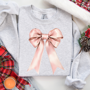 PREORDER Pink Silk Bow Sweatshirt