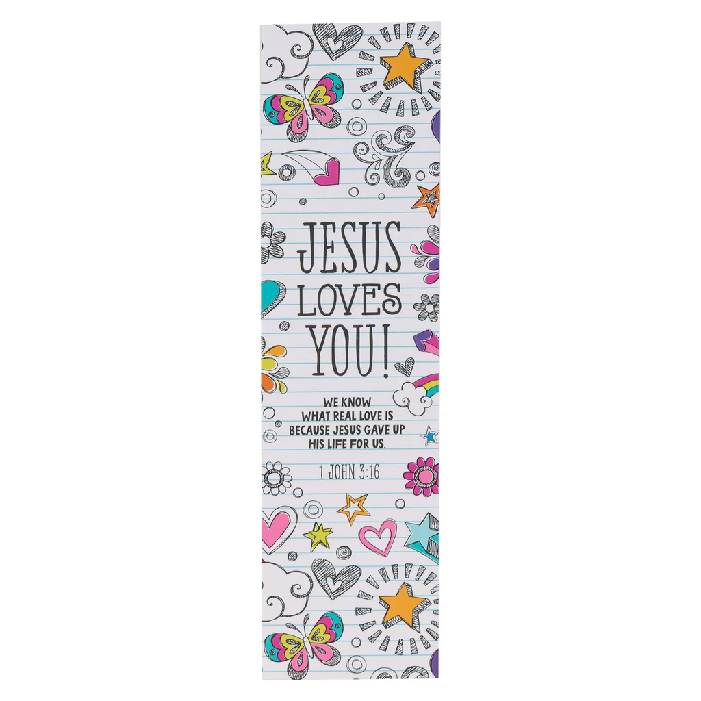 Doodles Jesus Loves You Bookmark Set of 10