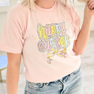 PREORDER Happy Easter Dots & Bow Tee