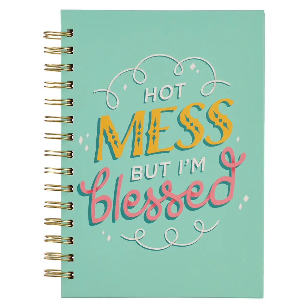 Hot Mess But I'm Blessed Wirebound Journal