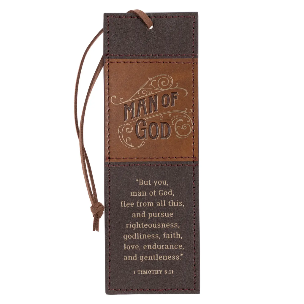 Man of God Faux Leather Bookmark