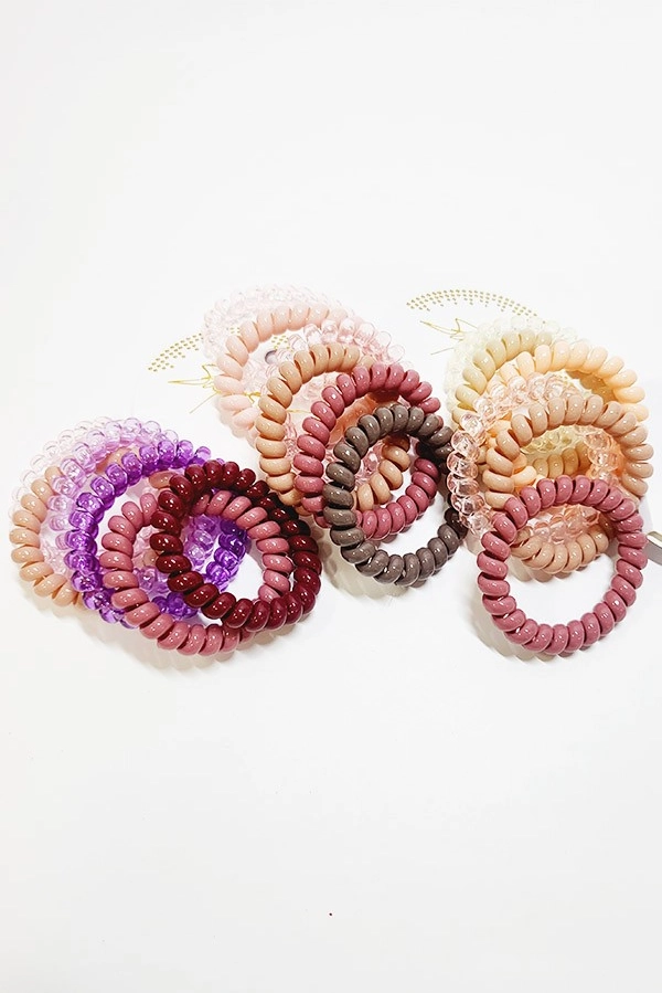 Mauvelous Vibes Phone Cord Hair Tie Set of 6