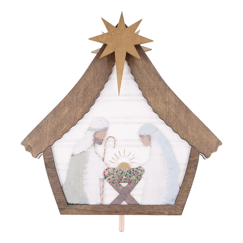 PREORDER Gold Star Nativity - Welcome Board Topper