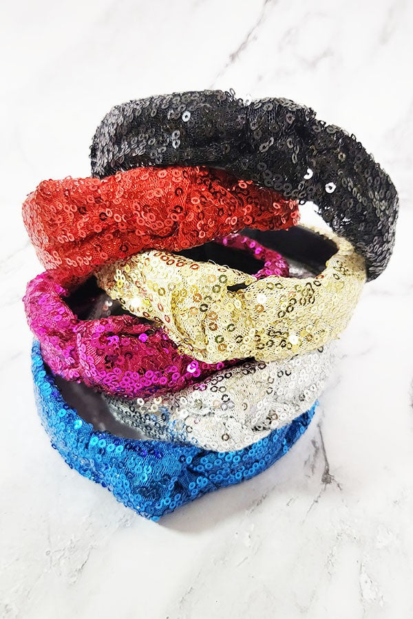 Sequin Knotted Headband