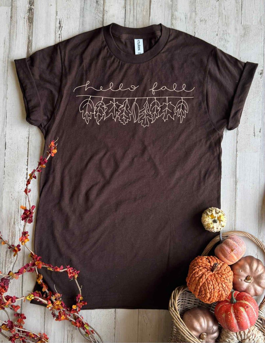 Hello Fall Simple Script Tee
