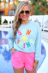 Sunshine Patch Jess Lea Baby Blue Light Weight Pullover