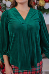 Jess Lea Ivy Green Velvet Textured Top