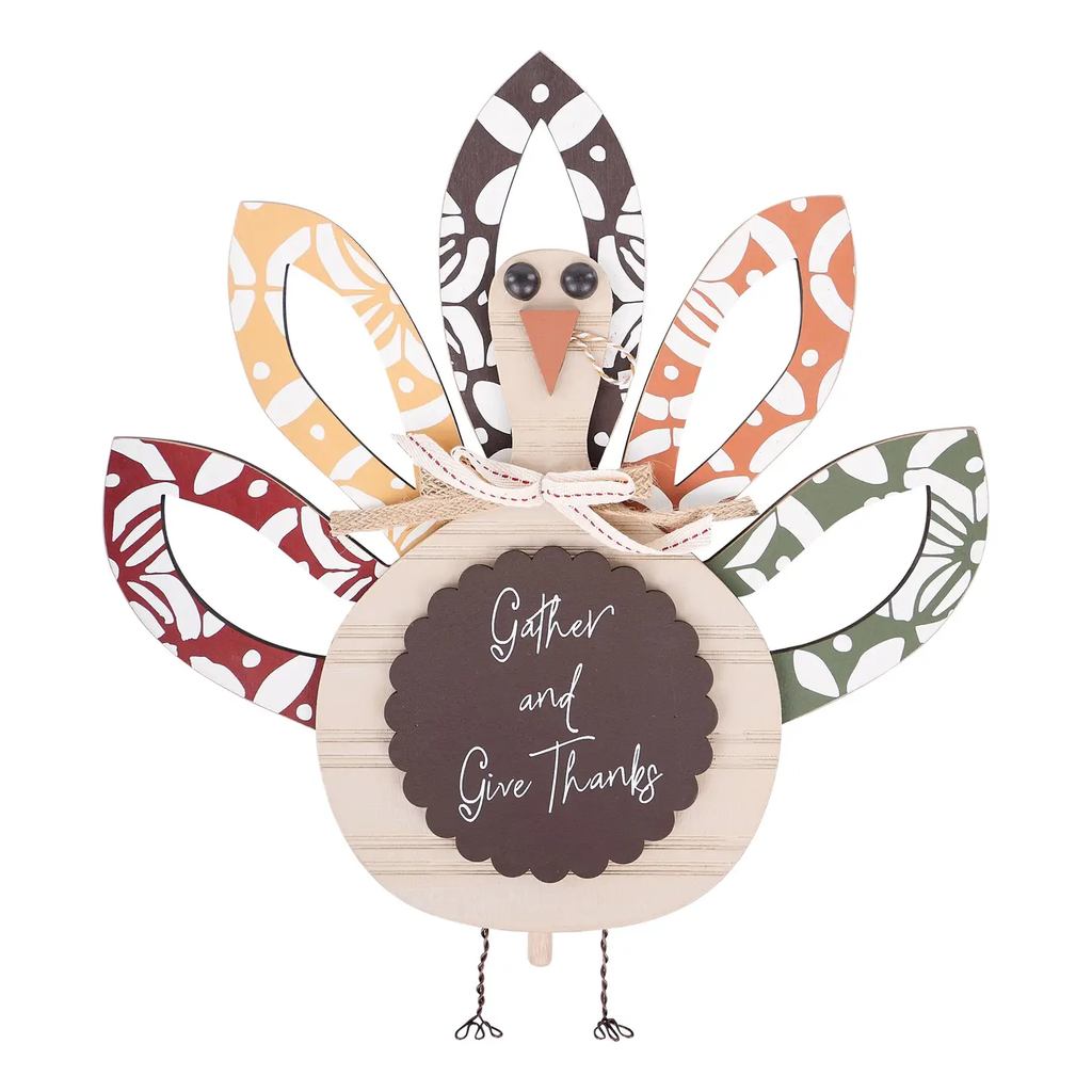 Gather & Give Thanks Turkey - Welcome Board Topper