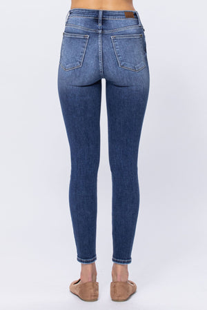 Jamie - Hi Rise Button Fly Skinny Judy Blue Jeans