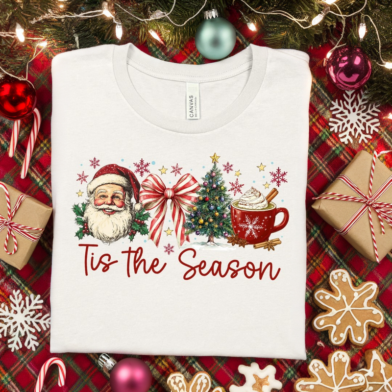 Vintage Santa Scene Graphic Tee