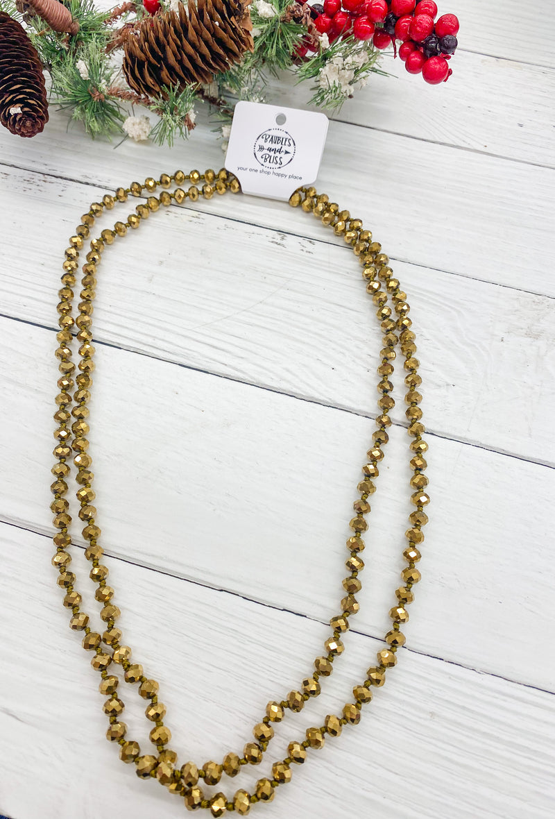 Gold - Beaded Necklace 60