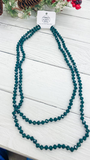 Evergreen - Beaded Necklace 60"