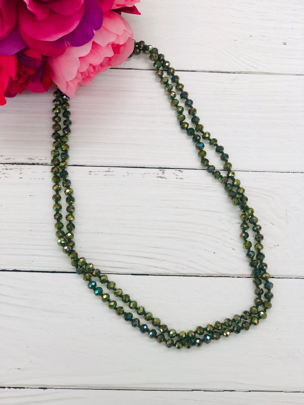 Moss - Beaded Necklace 60"
