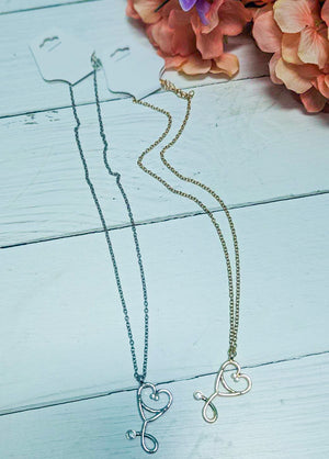 Stethoscope Simple Pendant Necklace