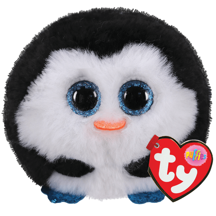 Ty Beanie Puffies - Waddles - Black & White Penguin