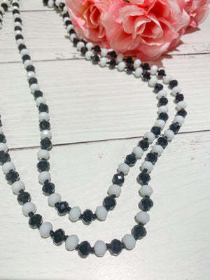 Oreo - Beaded Necklace 60"