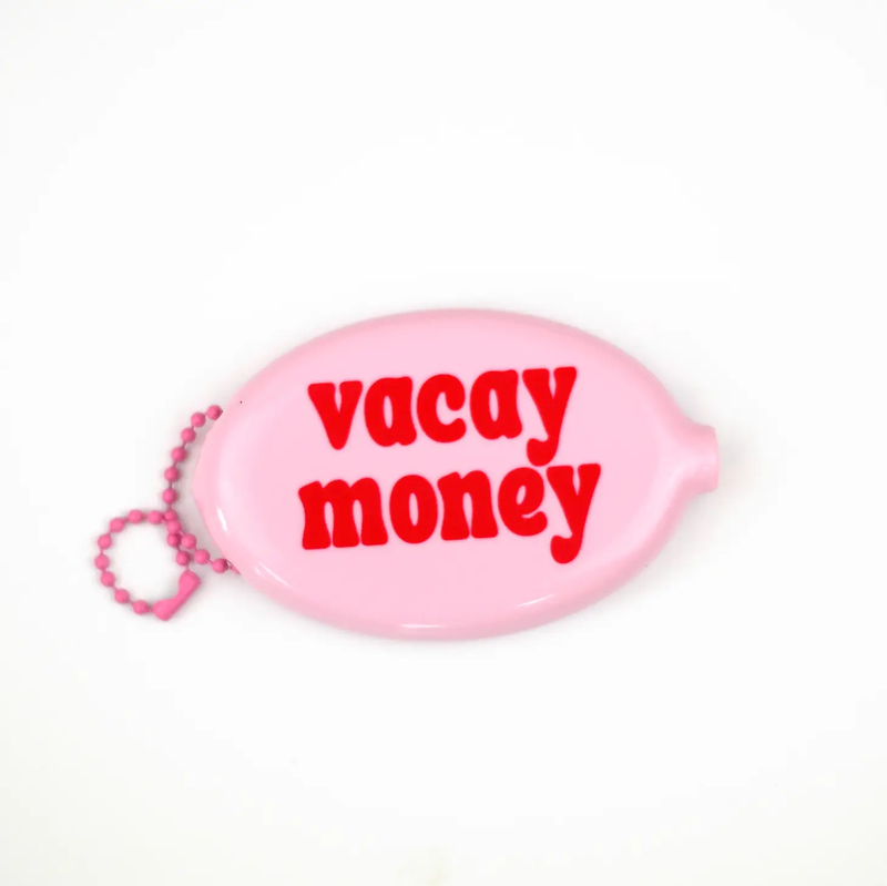 Vacay Money - Retro Coin Pouch Wallet Keychain