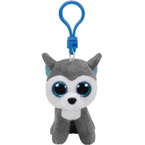 Ty Beanie Boo Keychain Clip - Slush the Grey Husky
